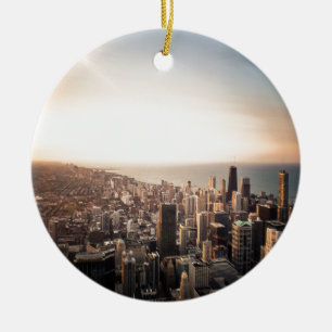Chicago horisont julgransprydnad keramik