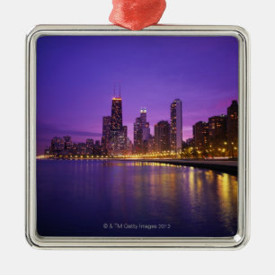 Chicago horisont julgransprydnad metall