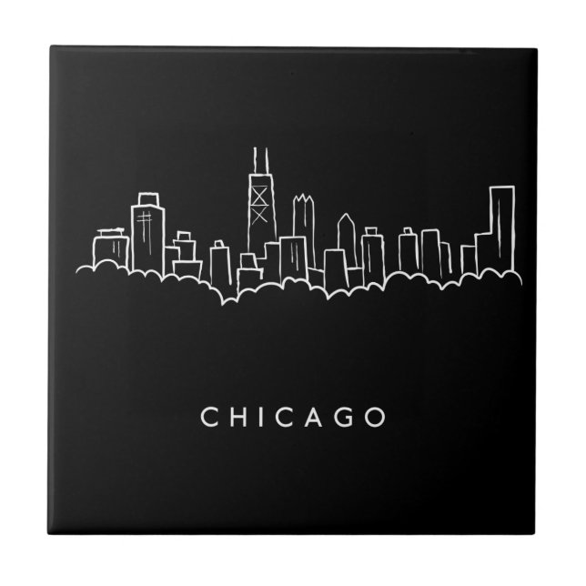 Chicago horisont kakelplatta (Framsidan)