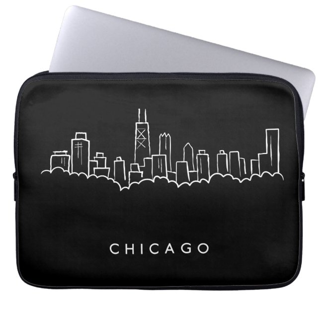 Chicago horisont laptop fodral (Framsidan)