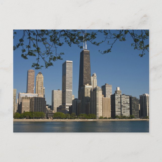 Chicago horisont och Lake Michigan, Lake Shore Vykort (Framsida)