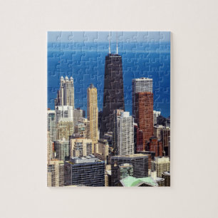 Chicago horisont och landmarks pussel