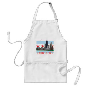 Chicago horisont- och stadsflagga förkläde