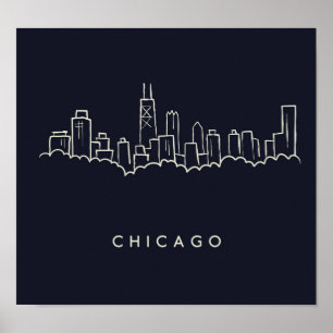 Chicago horisont poster