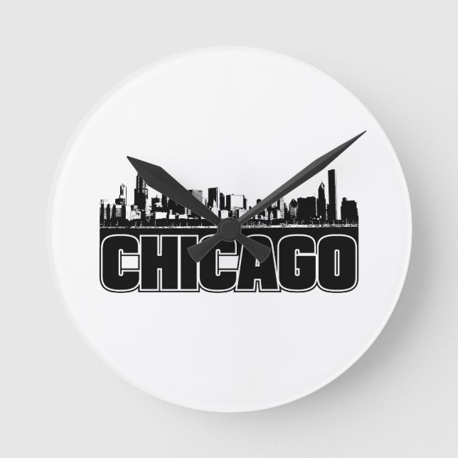 Chicago horisont rund klocka (Framsida)