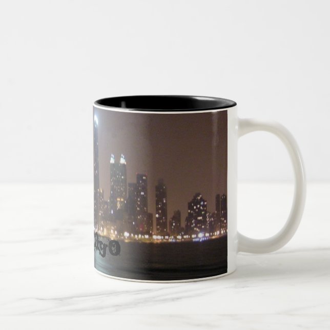 Chicago horisont Två-Tonad mugg (Höger)