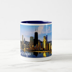 Chicago horisont Två-Tonad mugg