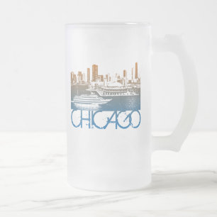 Chicago horisontdesign frostat ölglas