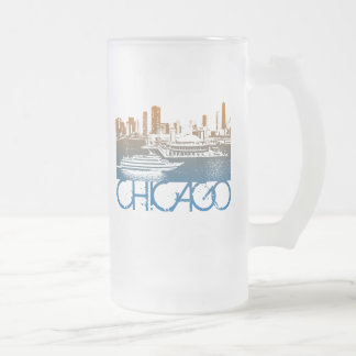 Chicago horisontdesign frostat ölglas