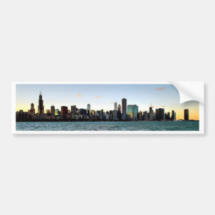 Chicago horisontsolnedgång bildekal