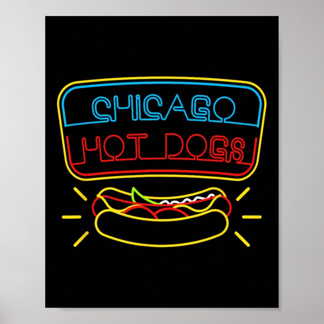 Chicago Hot Dogs och BBQ-smaksättning  Poster (Framsidan)