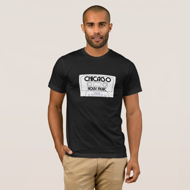 Chicago House Music Cassette Tee Shirt (Hel framsida)