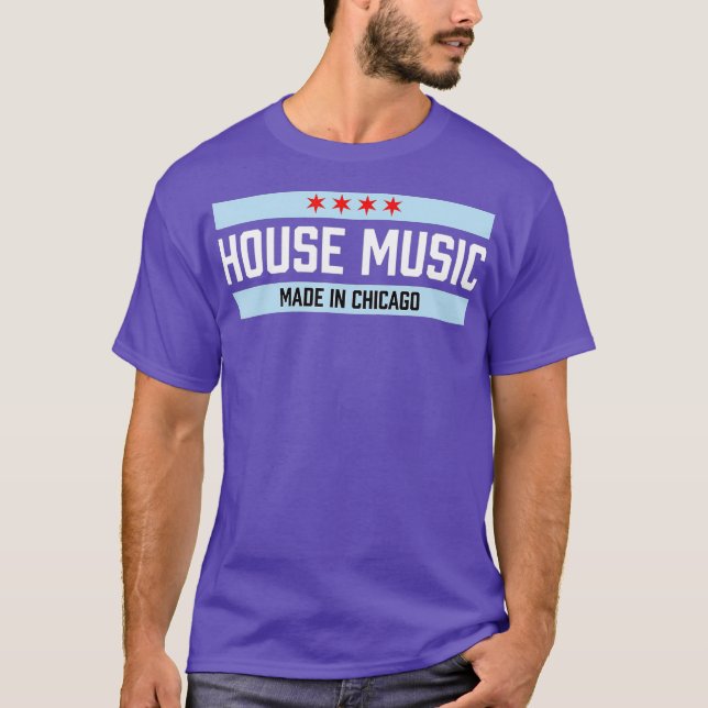 Chicago House Music Dance Disco DJ Gift T Shirt (Framsida)