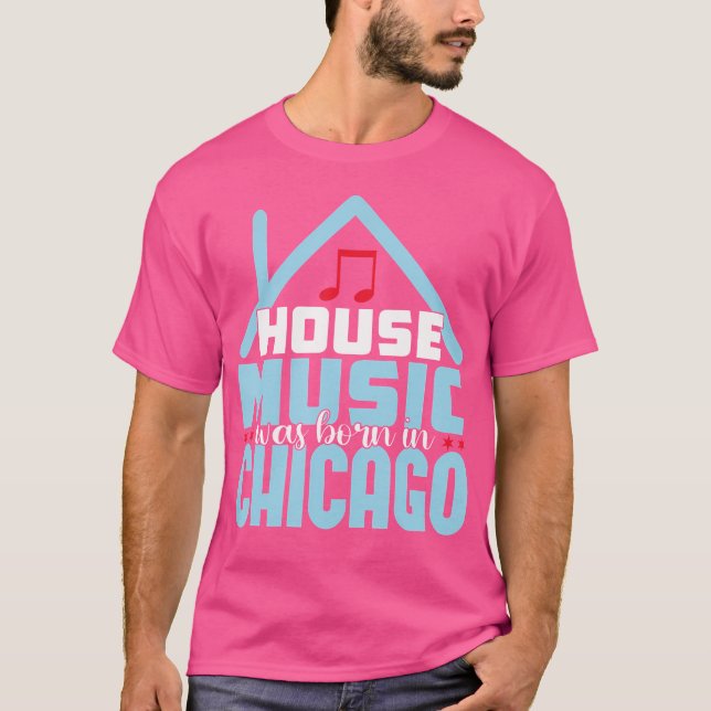 Chicago House Music Dj Old School Edm T Shirt (Framsida)