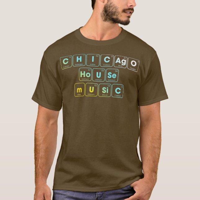 Chicago House Music Electronic Dance DJ EDM T Shirt (Framsida)
