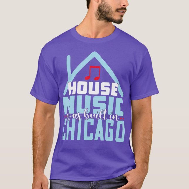 Chicago House Music - Vintage EDM Disco T Shirt (Framsida)
