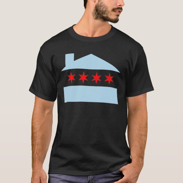 Chicago husflagga t-shirt (Framsida)