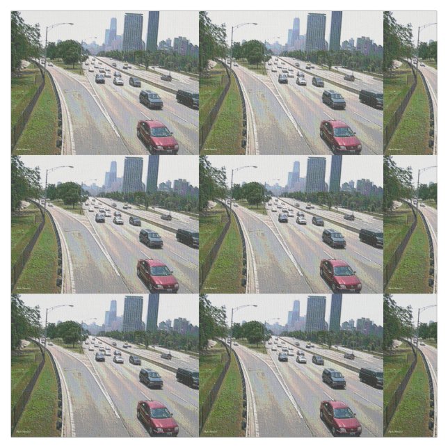 Chicago i sandsten tyg (Provkarta)