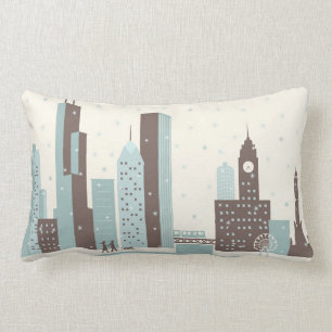 Chicago i vinter lumbarkudde