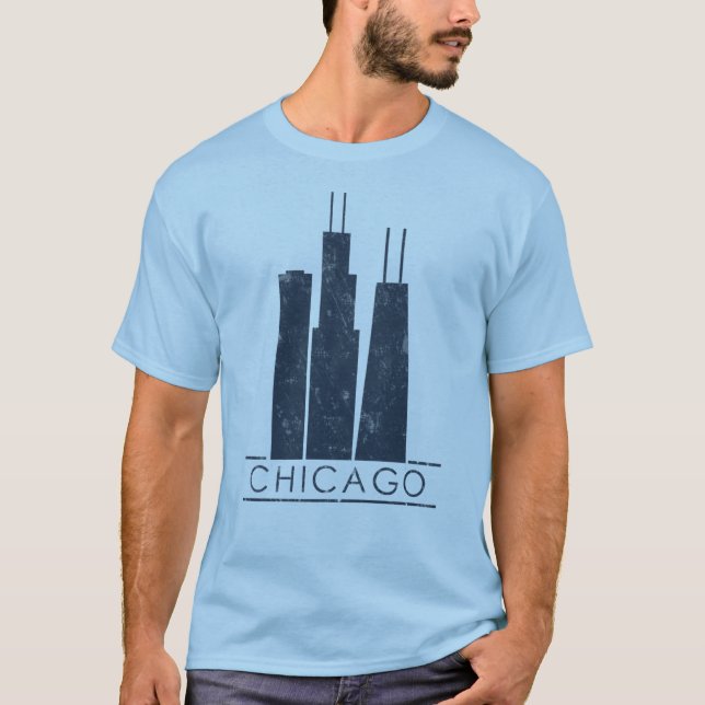 Chicago - Iconic skyscraper T-shirt (Framsida)
