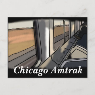 Chicago, IL amtrak Vykort
