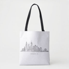 Chicago IL Cityscape Illustration Tygkasse