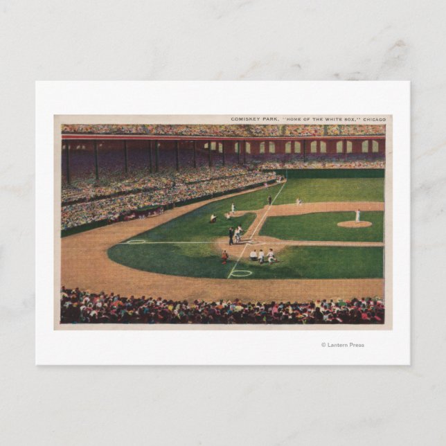 Chicago, IL - Comiskey Park, Home Plate, Basebal Vykort (Framsida)