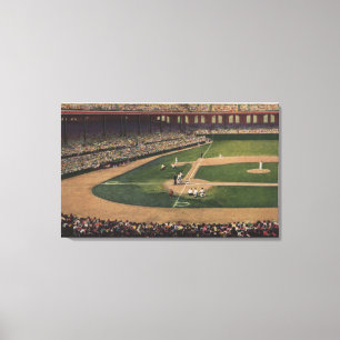 Chicago IL - Comiskey parkerar, hem- pläterar, Canvastryck