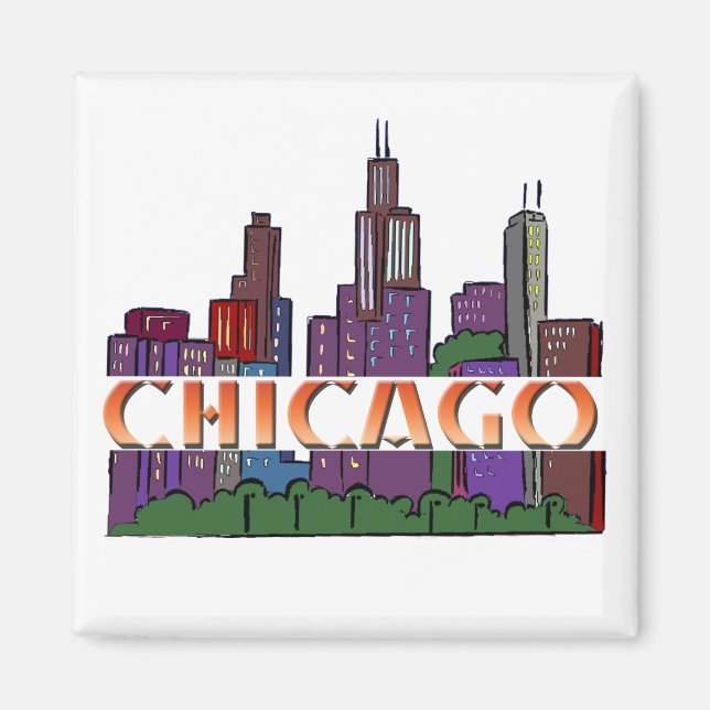 Chicago IL Magnet (Framsidan)