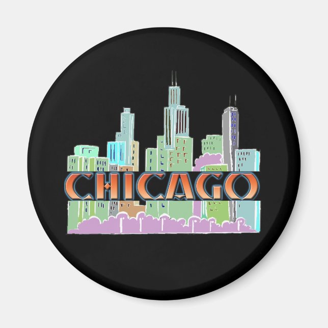 Chicago IL Magnet (Framsidan)