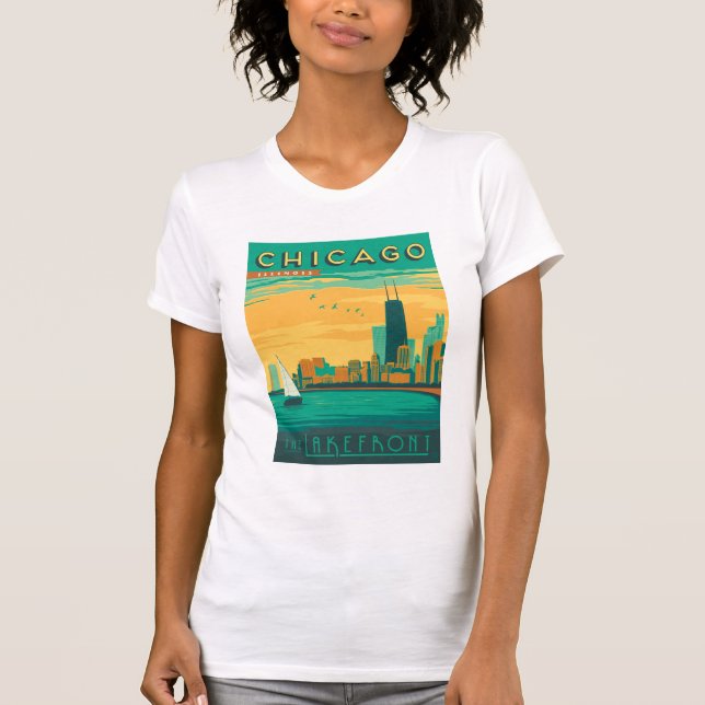 Chicago, IL - Njoy the Lakefront T-shirt (Framsida)