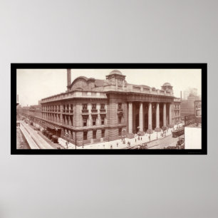 Chicago IL reser med tåg fotoet 1912 Poster