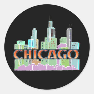 Chicago IL Runt Klistermärke