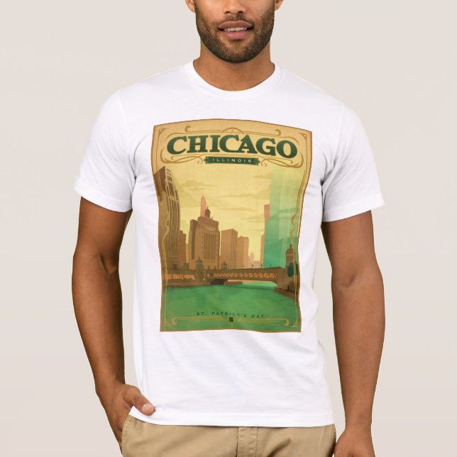 Chicago, IL - St. Patrick's Day Tee Shirt (Framsida)