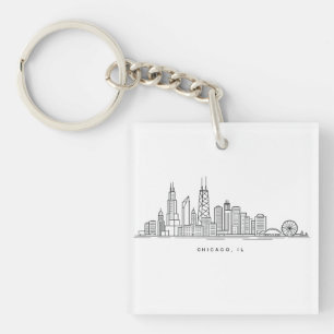 Chicago IL stadsillustration
