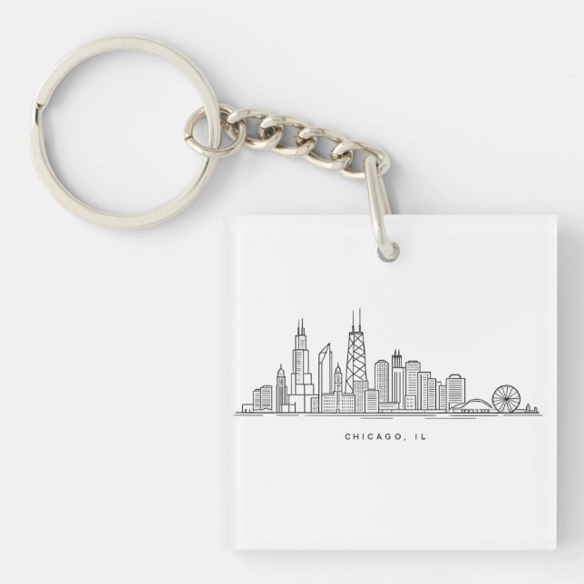 Chicago IL stadsillustration (Framsidan)