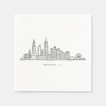 Chicago IL stadsillustration