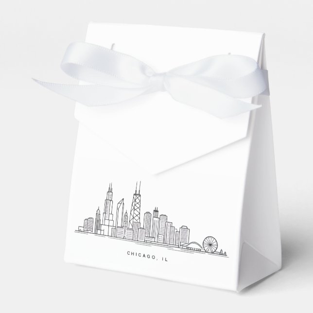 Chicago IL stadsillustration Presentaskar (Framsidan Sidan)