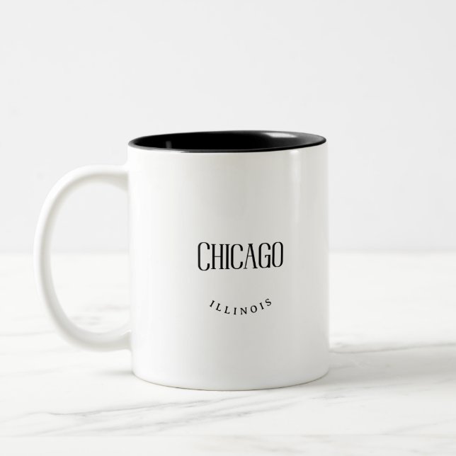 Chicago IL Två-Tonad Mugg (Vänster)