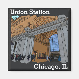 Chicago, IL Union station magnet