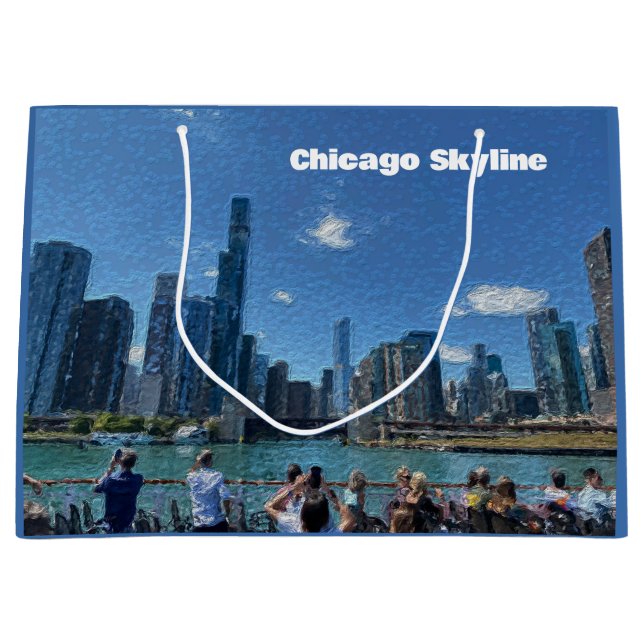 Chicago, Illinois Abstrakt Skyline (Framsidan)