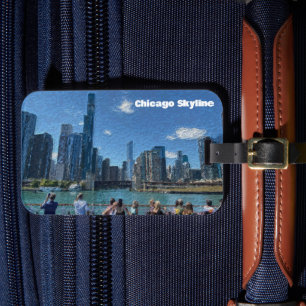 Chicago, Illinois Abstrakt Skyline Bagagebricka