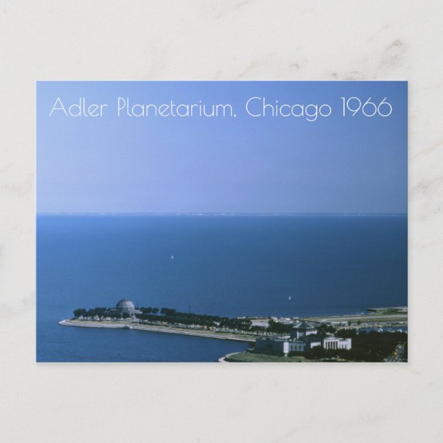Chicago Illinois, Adler Planetarium Vintage 1966 Vykort (Framsida)