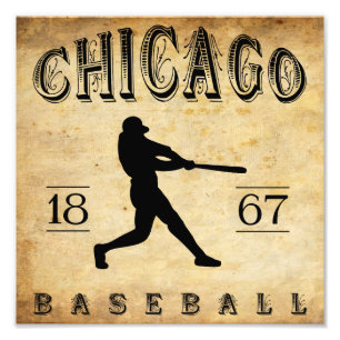 Chicago Illinois baseball 1867 Fototryck