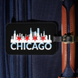 Chicago Illinois Blåsiga Staden 4 Stjärnor Chi Tow Bagagebricka