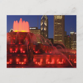 Chicago, Illinois, Buckingham Fountain Vykort