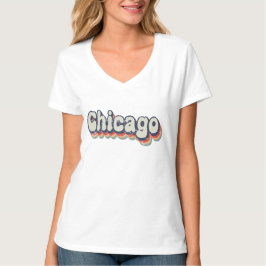Chicago Illinois Chrome City Classic Art T Shirt