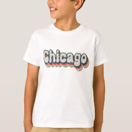 Chicago Illinois Chrome City Klassisk Konst T Shirt