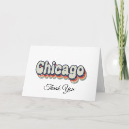 Chicago Illinois Chrome City Klassisk Konst Tack Kort