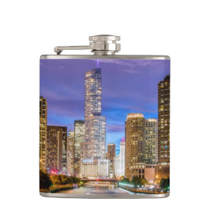 Chicago Illinois City At Night Fickplunta